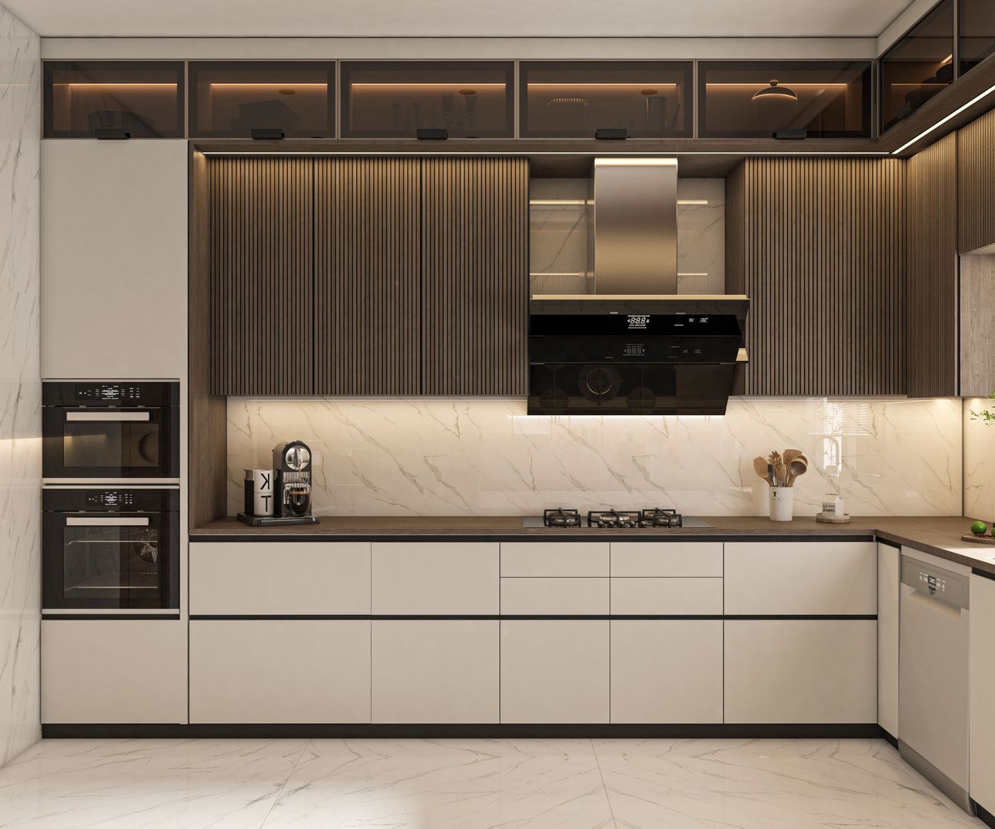 Straight modular kitchen