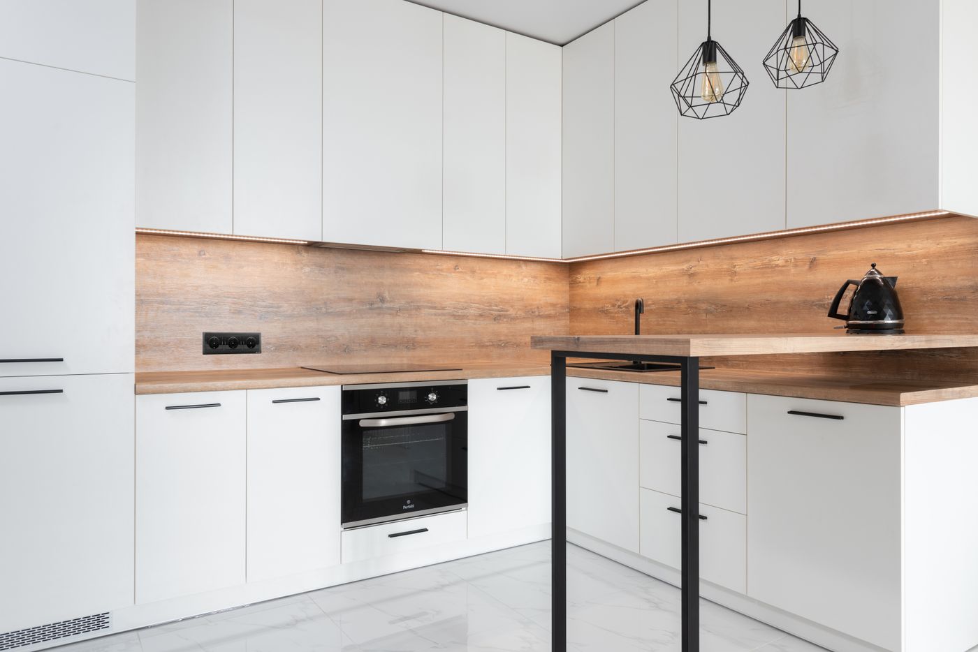 U-Shaped modular kitchen